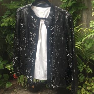 Chico's faux leather jacket